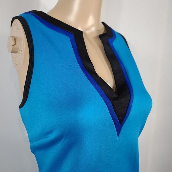 Bisou Michele Bohbot  Blue and Black Tank Top - Picture 4 of 8